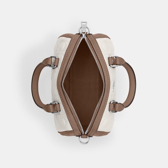 Mini Rowan Crossbody Bag In Blocked Signature Leather - Picture 5 of 5